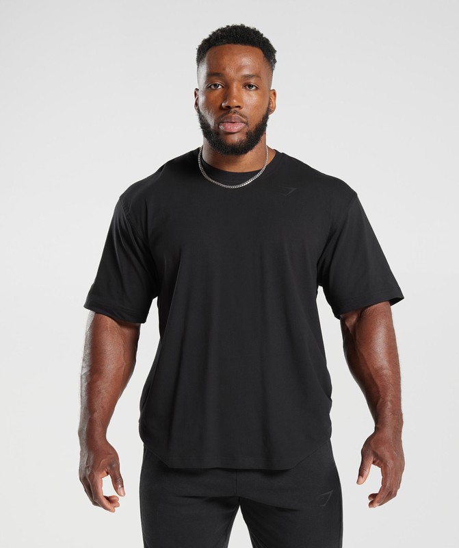 Gymshark Power T-Shirt Black | 73608PRTY
