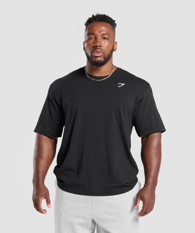 Gymshark Power T-Shirt (Special Edition) Black | 04279PUBG