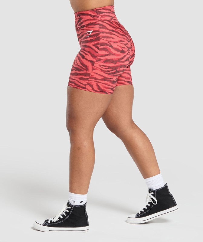 Gymshark Power Tight Shorts Varsity Pink | 03516EORK