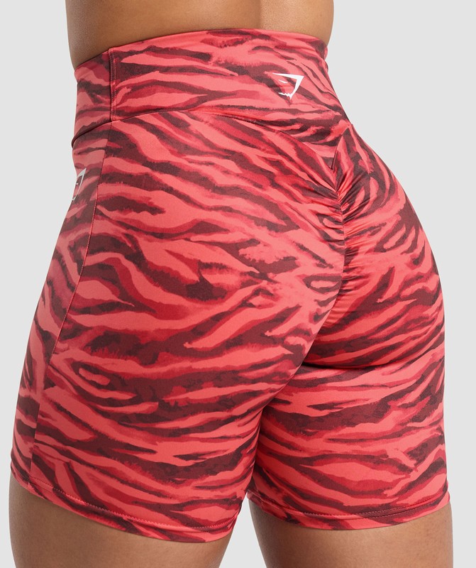 Gymshark Power Tight Shorts Varsity Pink | 03516EORK