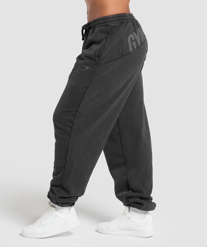 Gymshark Power Washed Joggers Black / Acid Wash | 27134PFOX