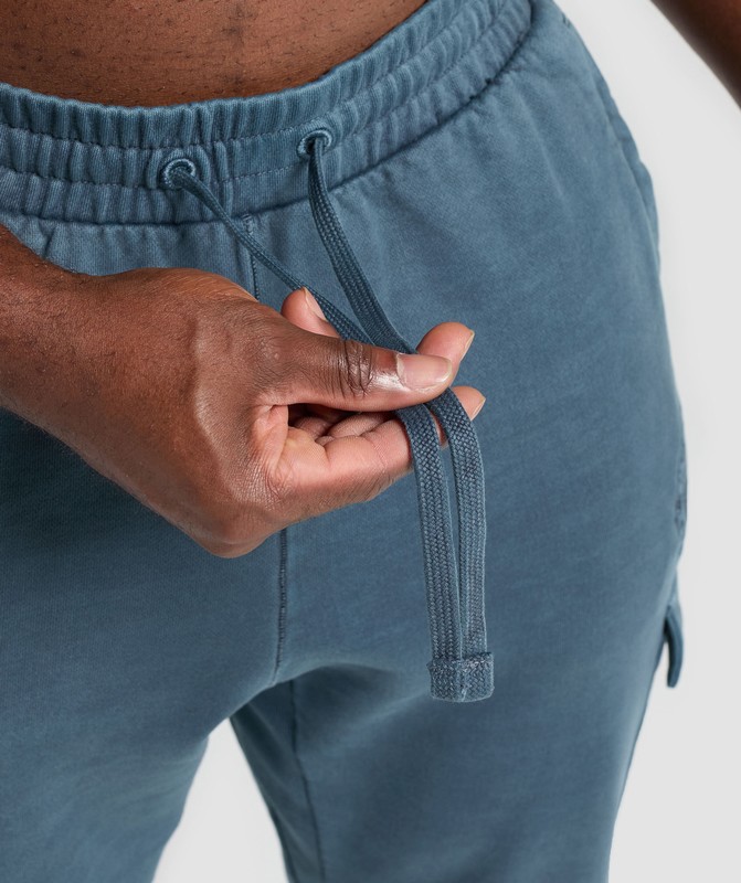 Gymshark Premium Legacy Cargo Pants Cargo Blue / Pigment Dye | 30659TRPJ