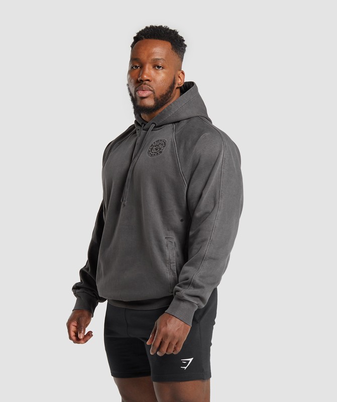 Gymshark Premium Legacy Hoodie Black / Pigment Dye | 38412XPZC