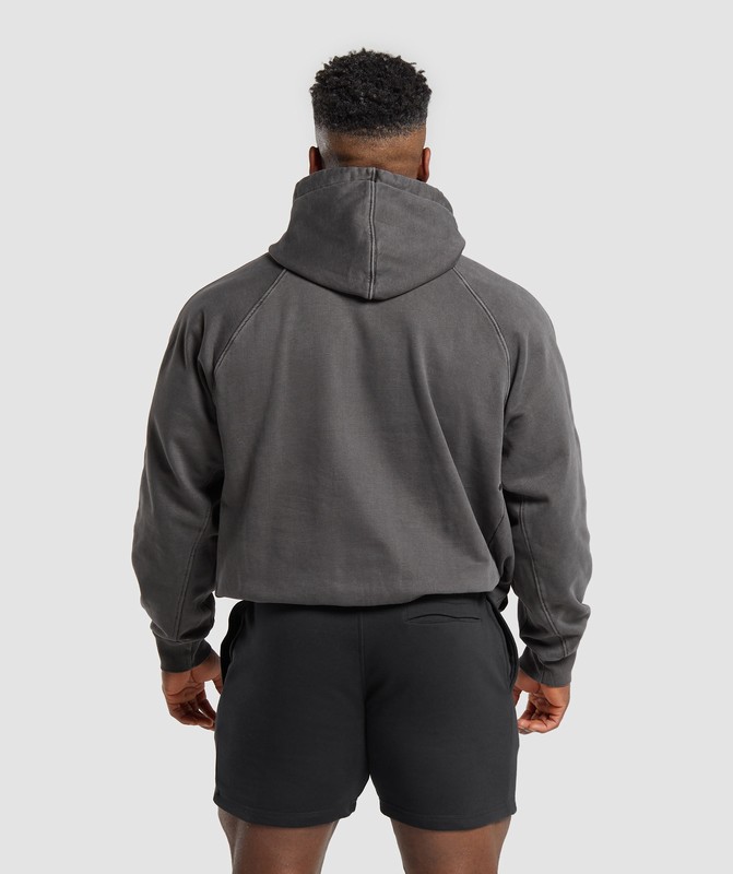 Gymshark Premium Legacy Hoodie Black / Pigment Dye | 38412XPZC