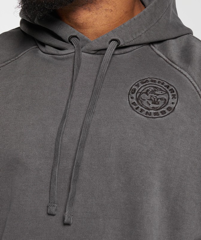 Gymshark Premium Legacy Hoodie Black / Pigment Dye | 38412XPZC