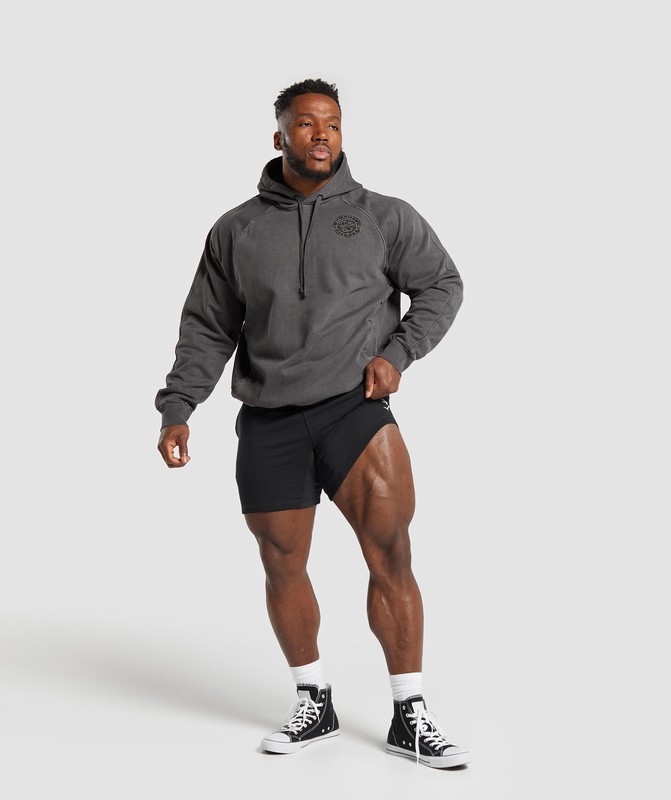 Gymshark Premium Legacy Hoodie Black / Pigment Dye | 38412XPZC
