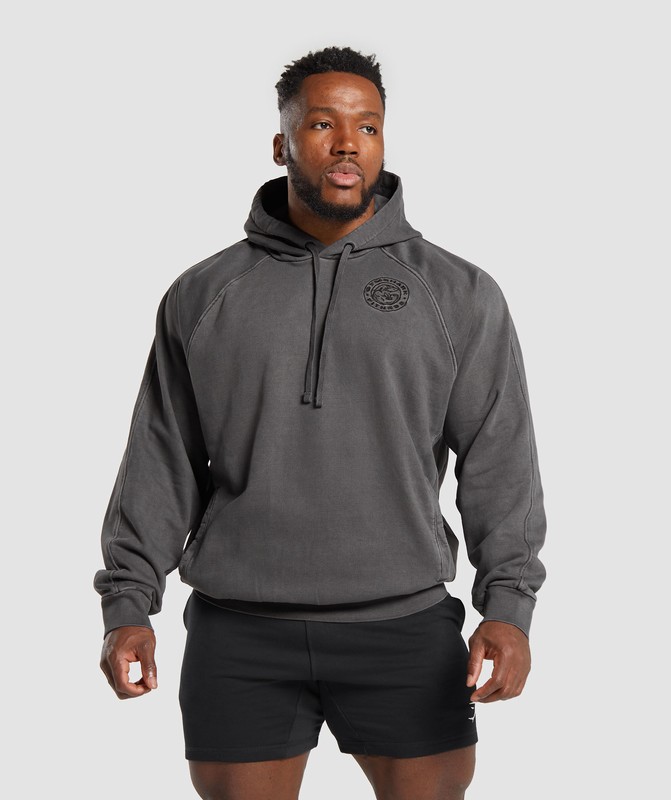 Gymshark Premium Legacy Hoodie Black / Pigment Dye | 38412XPZC