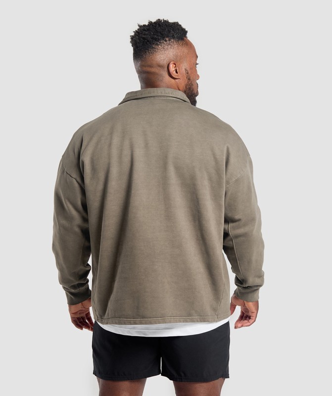 Gymshark Premium Legacy Pullover Camo Brown | 08165MBKG