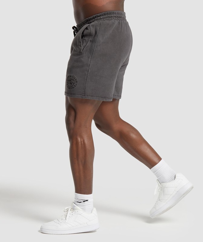 Gymshark Premium Legacy Shorts Black / Pigment Dye | 26730GMUQ