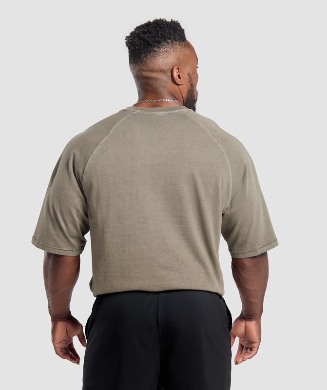 Gymshark Premium Legacy T-Shirt Camo Brown / Pigment Dye | 93481SWOK