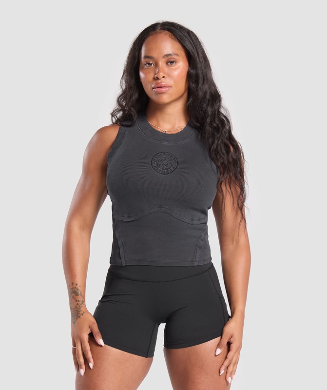 Gymshark Premium Legacy Tank Black / Pigment Dye | 08563MZXV