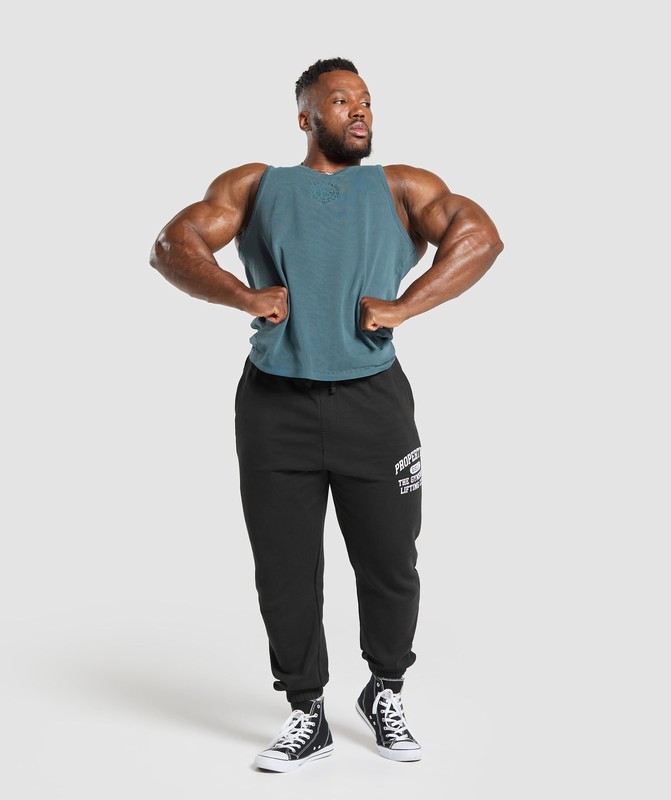 Gymshark Premium Legacy Tank Cargo Blue / Pigment Dye | 96285YQWD