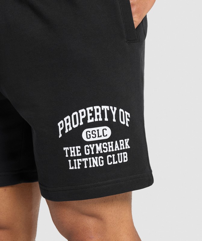 Gymshark Property Of 7" Shorts Black | 39274MQSR