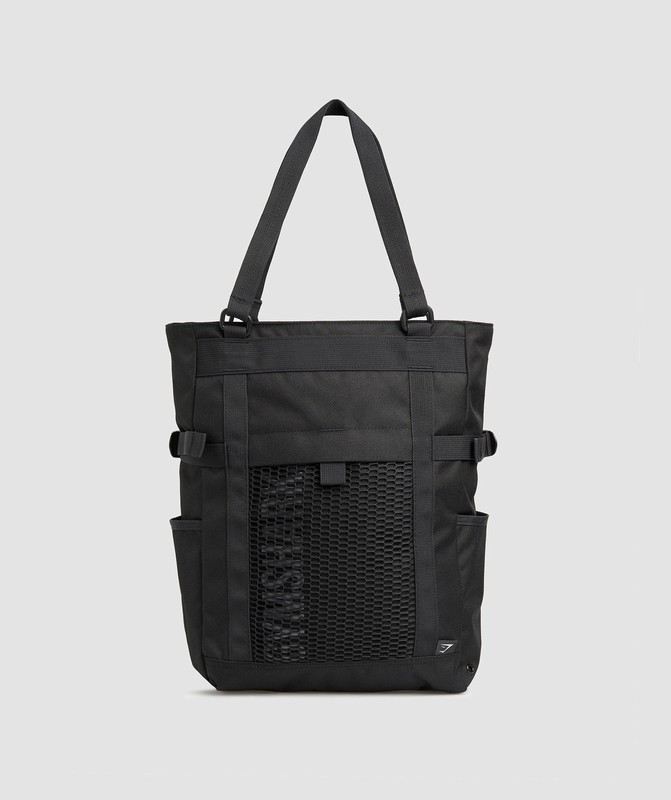 Gymshark Pursuit Tote Black | 68374QWVK