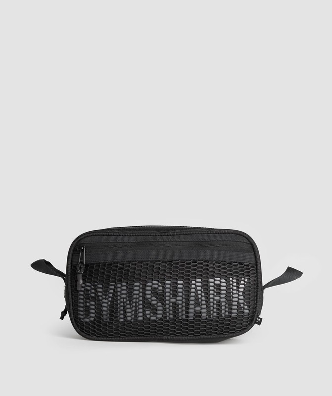 Gymshark Pursuit Washbag Black / Pitch Grey | 57814RETG