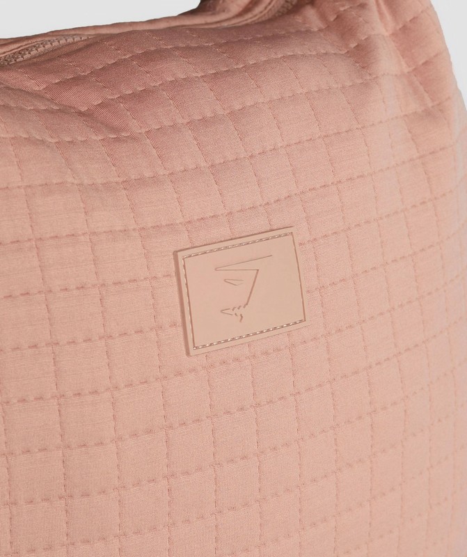 Gymshark Quilted Bag Faded Pink | 80197BFKW