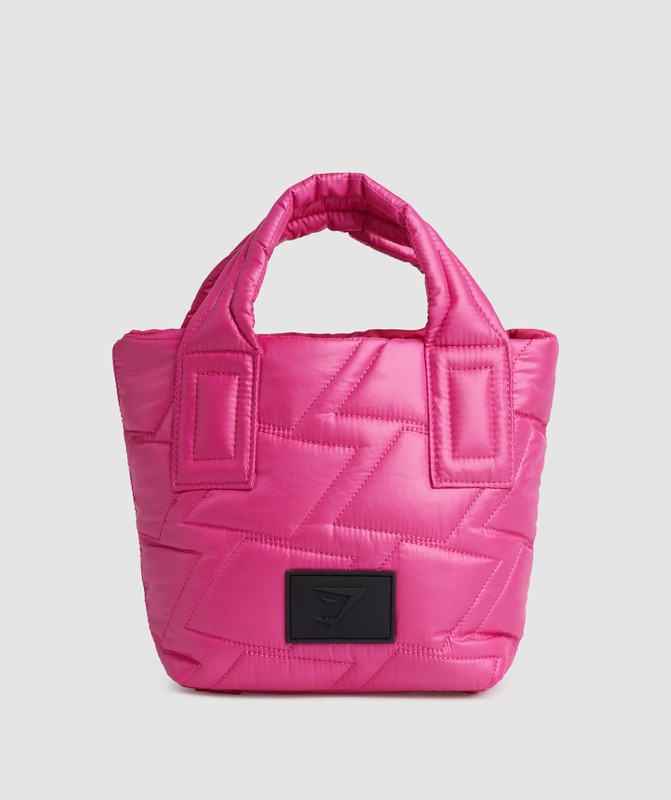 Gymshark Quilted Mini Tote Bold Magenta | 47182GWCJ