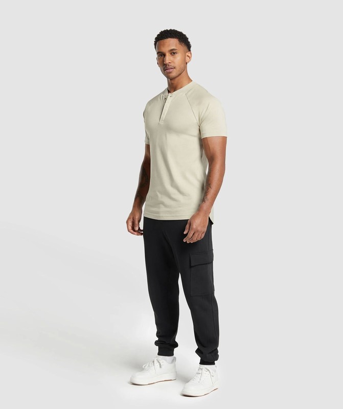 Gymshark Rest Day Commute Polo Shirt Pebble Grey | 87102IDYG