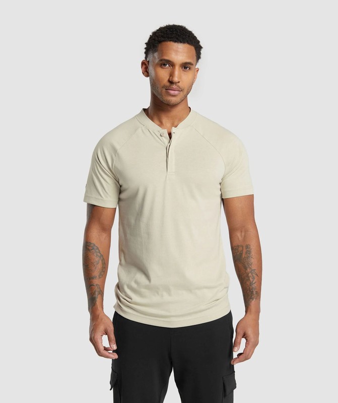Gymshark Rest Day Commute Polo Shirt Pebble Grey | 87102IDYG
