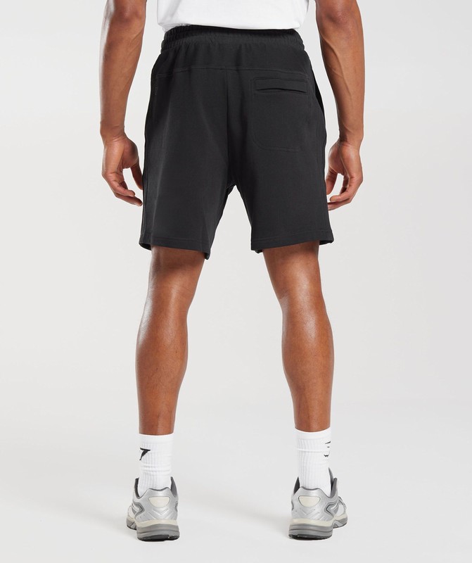 Gymshark Rest Day Essentials 7" Shorts Black | 75693MLQR