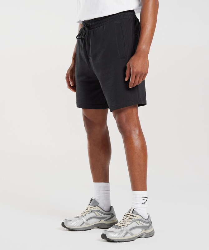 Gymshark Rest Day Essentials 7" Shorts Black | 75693MLQR