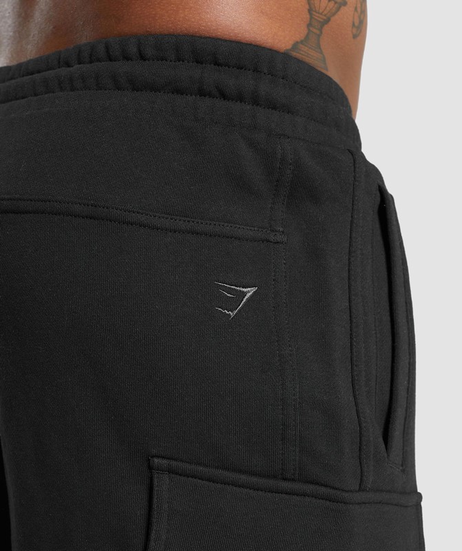 Gymshark Rest Day Essentials Cargo 7" Shorts Black | 79356JEXN