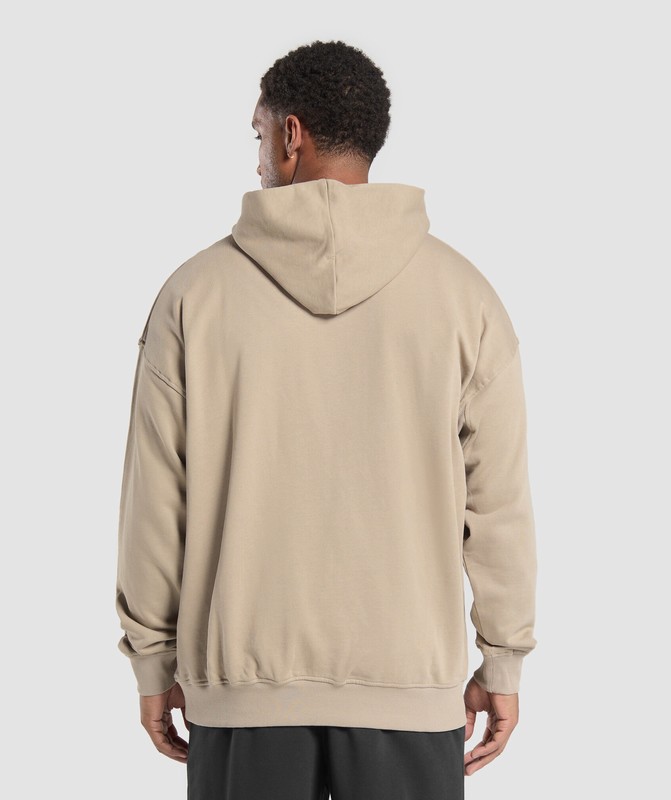 Gymshark Rest Day Essentials Hoodie Sand Brown | 85947QDPW