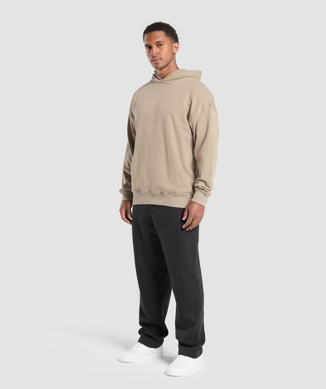 Gymshark Rest Day Essentials Hoodie Sand Brown | 85947QDPW