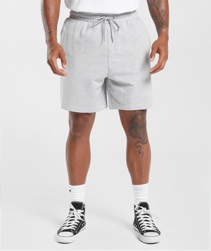 Gymshark Rest Day Essentials Shorts Light Grey Core Marl | 91340FCAE