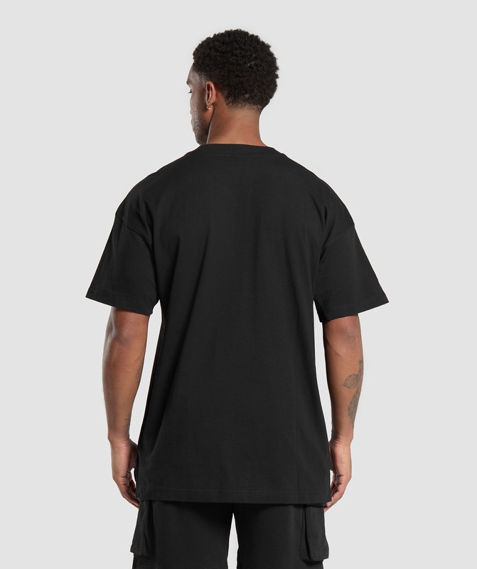 Gymshark Rest Day Essentials T-Shirt Black | 64302OVWY