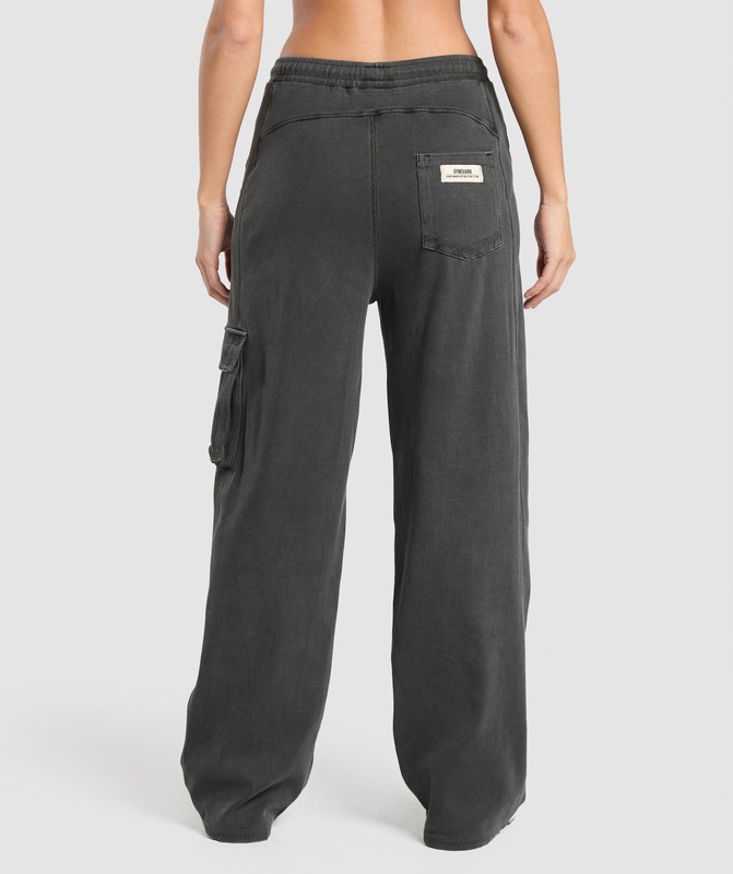 Gymshark Rest Day Ribbed Joggers Asphalt Grey | 81942EHKL