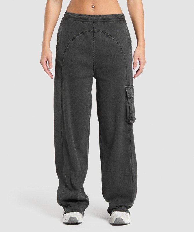 Gymshark Rest Day Ribbed Joggers Asphalt Grey | 81942EHKL