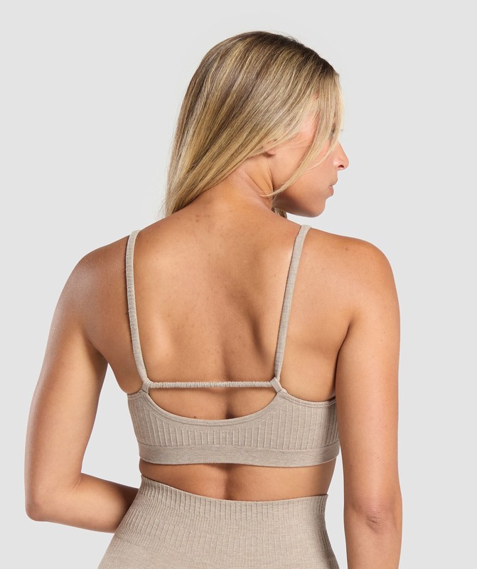 Gymshark Rest Day Seamless Modal Bralette Bros Pebble Brown Marl | 35607QVHI