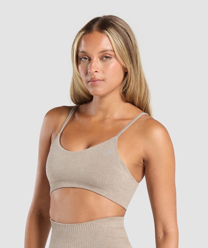 Gymshark Rest Day Seamless Modal Bralette Bros Pebble Brown Marl | 35607QVHI