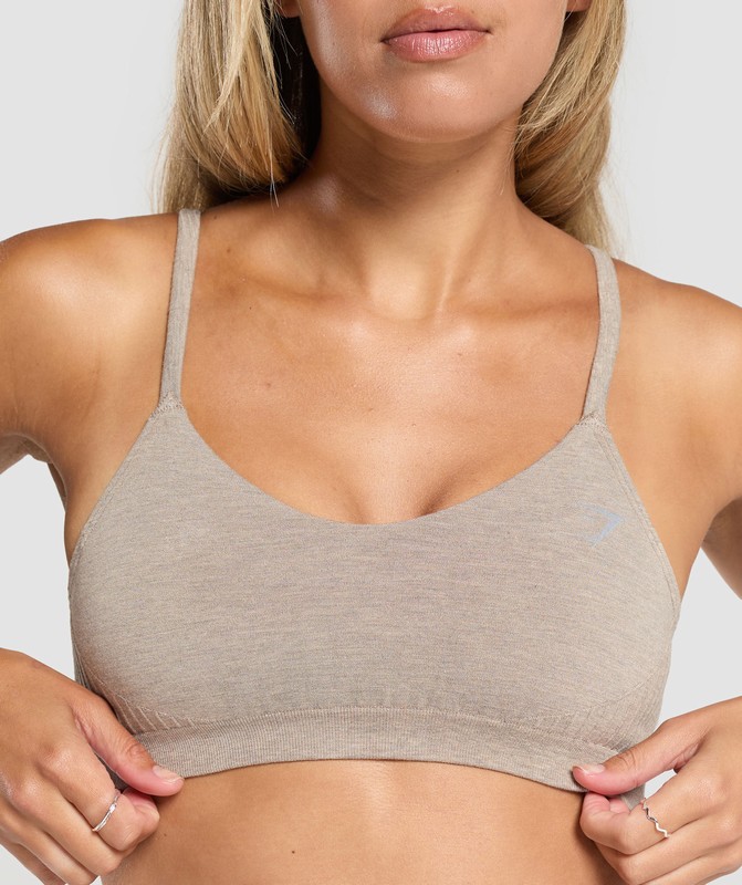 Gymshark Rest Day Seamless Modal Bralette Bros Pebble Brown Marl | 35607QVHI