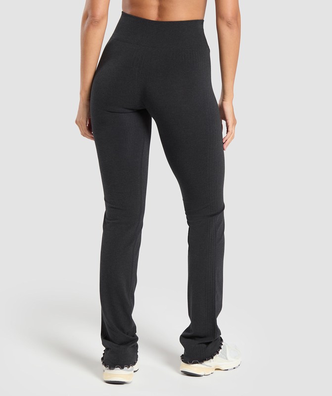 Gymshark Rest Day Seamless Modal Flare Leggings Bros Coal Marl | 25439EFCP