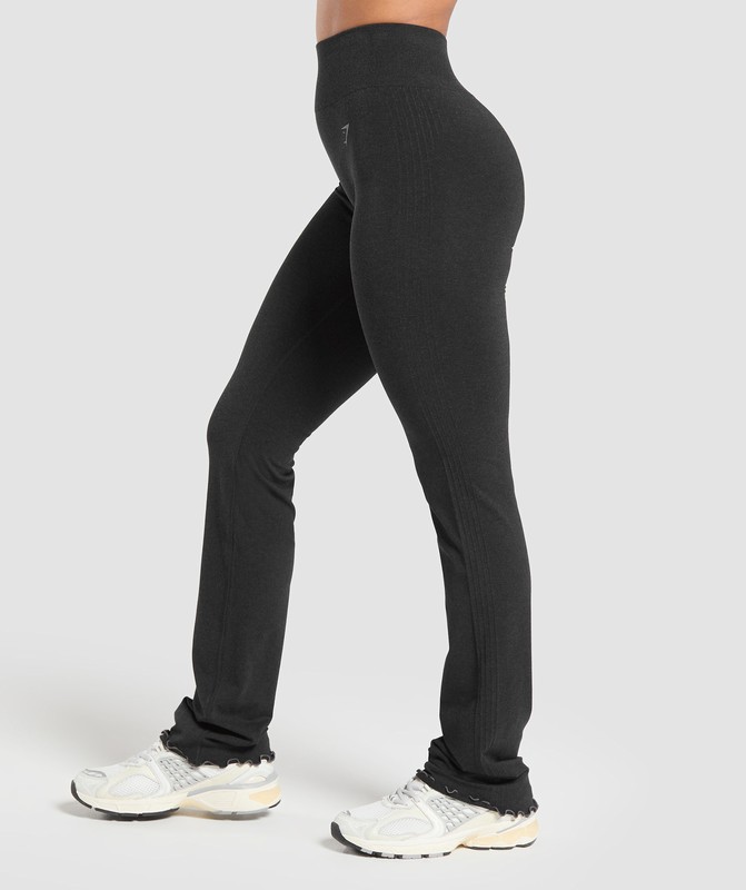 Gymshark Rest Day Seamless Modal Flare Leggings Bros Coal Marl | 25439EFCP