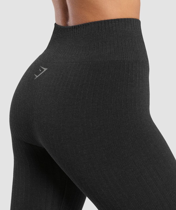 Gymshark Rest Day Seamless Modal Leggings Bros Coal Marl | 98526SAQY