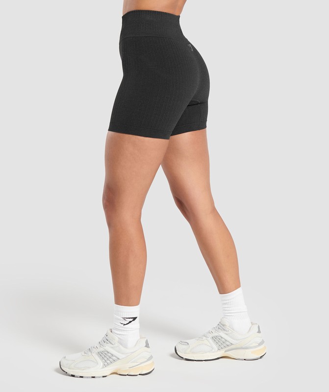 Gymshark Rest Day Seamless Modal Shorts Bros Coal Marl | 93684MQLC