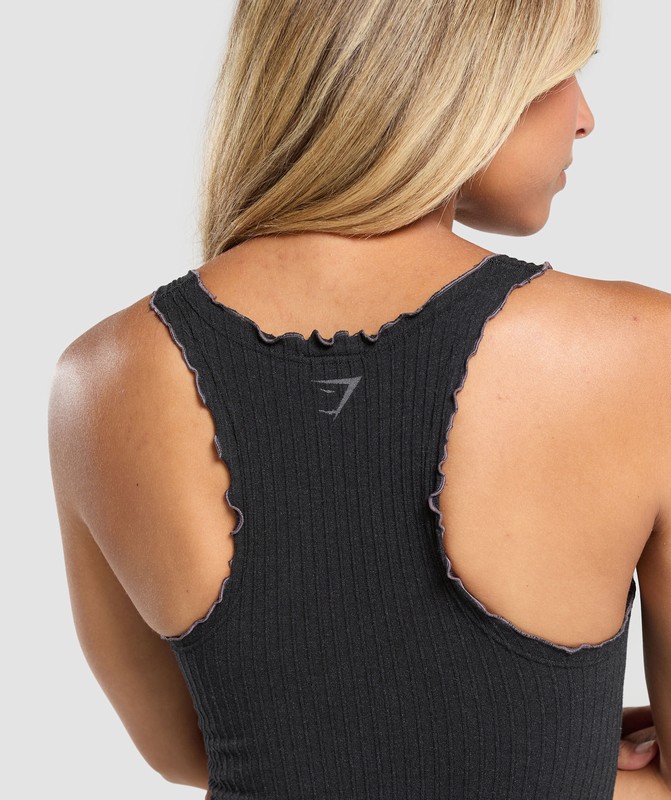 Gymshark Rest Day Seamless Modal Tank Bros Coal Marl | 60895HCIA