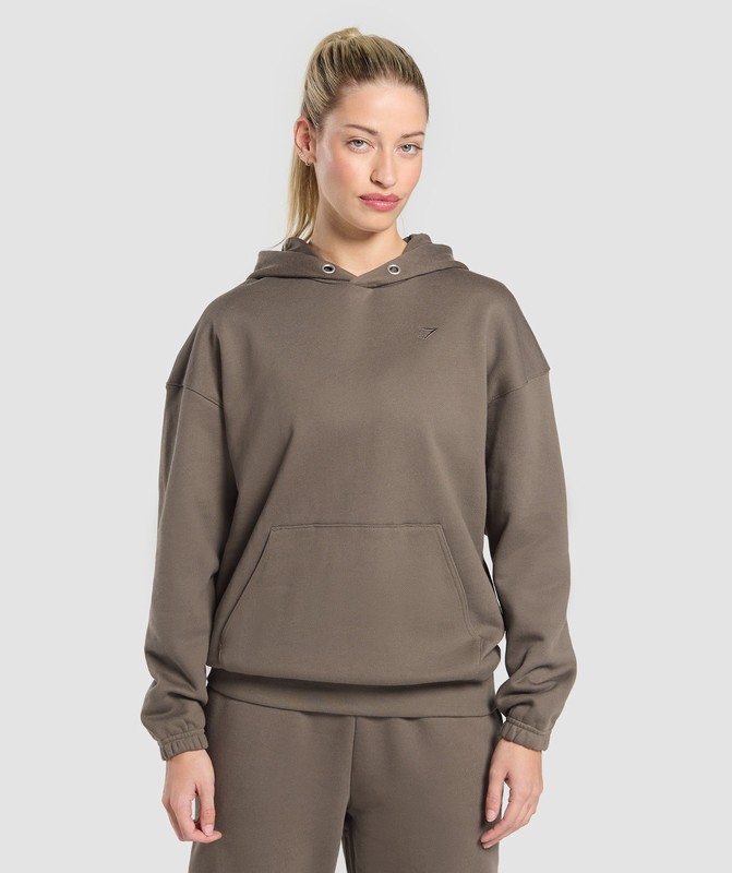 Gymshark Rest Day Sweats 2.0 Oversized Hoodie Camo Brown | 96473VJQP