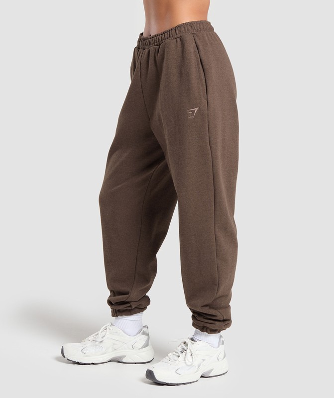 Gymshark Rest Day Sweats Jogger Bros Cozy Brown Marl | 07819SUML