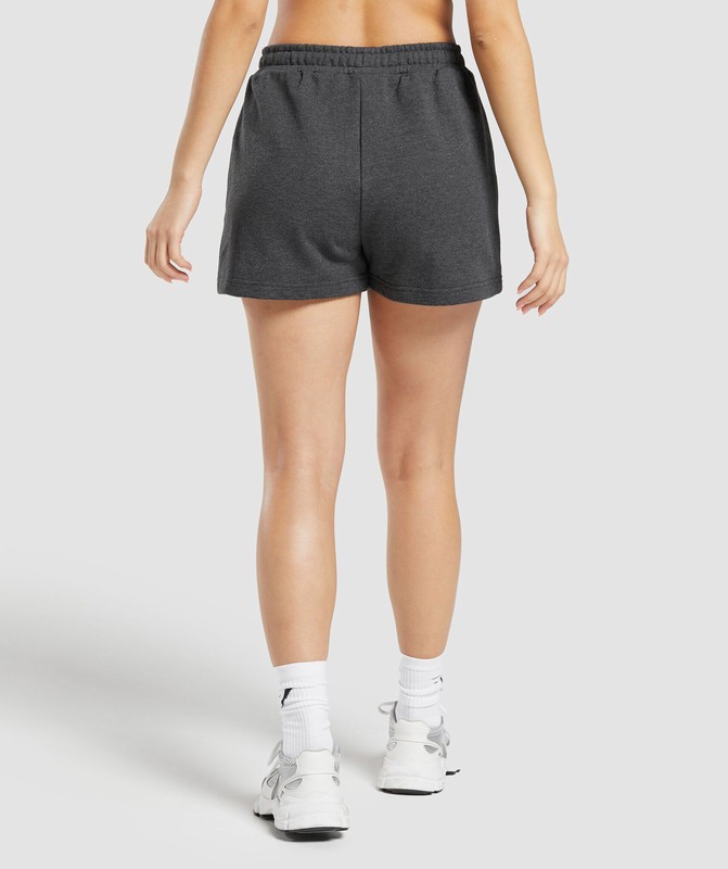 Gymshark Rest Day Sweats Shorts Black Core Marl | 90824NSGO