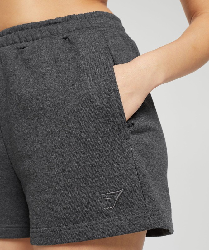 Gymshark Rest Day Sweats Shorts Black Core Marl | 90824NSGO