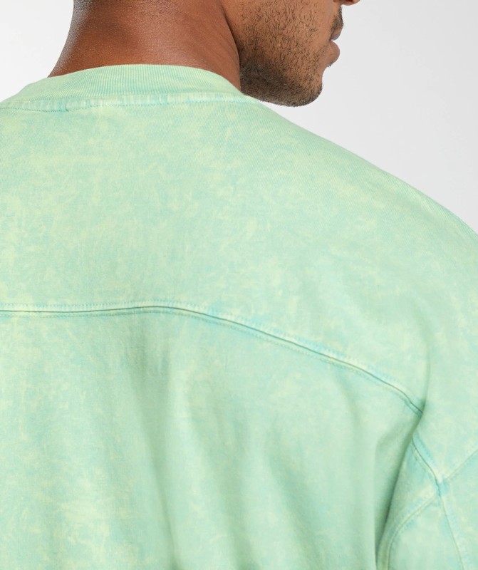 Gymshark Rest Day Washed T-Shirt Lido Green | 75846CZRQ