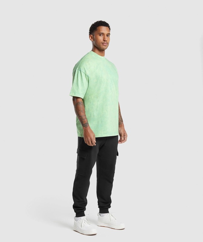 Gymshark Rest Day Washed T-Shirt Lido Green | 75846CZRQ
