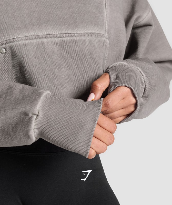 Gymshark Restday Heavyweight Sweatshirt Metal Grey /  Asphalt Grey / Wash | 90286TVEQ