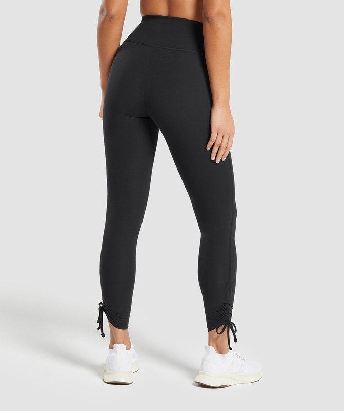 Gymshark Ribbon Ankle Leggings Black | 18402KAIM