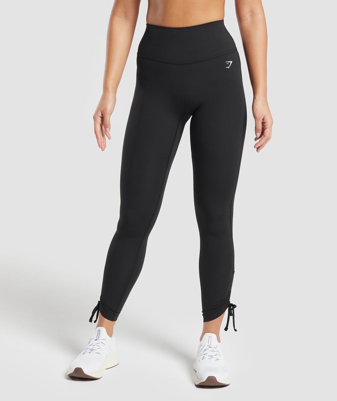 Gymshark Ribbon Ankle Leggings Black | 18402KAIM