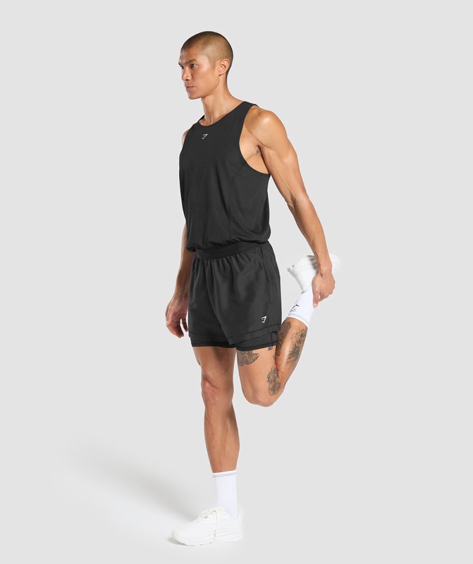 Gymshark Running 2 In 1 Shorts Black | 79036HTGV